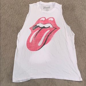 Lips Tank top, handcut